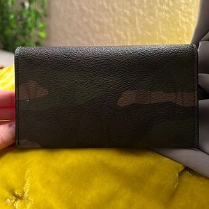 Coach camouflage wallet 5.75” wide 3.25” tall